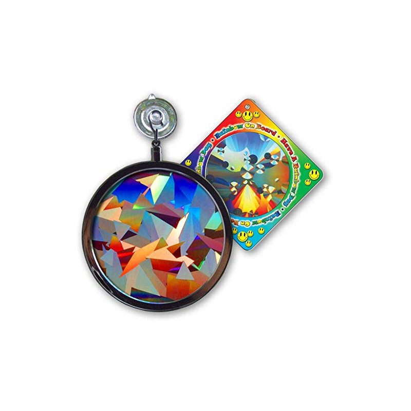 Rainbow Symphony- Rainbow Prism Suncatcher for Window, Crystal Pattern, Includes