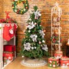 MACTING Christmas Burlap Tree Skirt, 30 Inches Tree Mat with