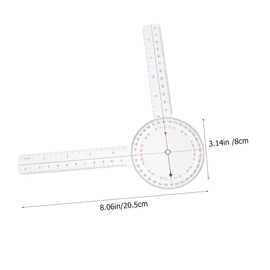 jojofuny 4Pcs Flexible Goniometer Ruler Protractor for Accurate Angle Measurement for Students and Designers Clear Scale for Easy Reading