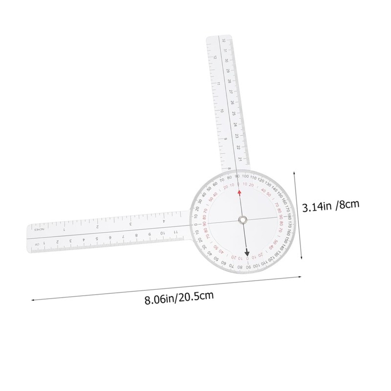 jojofuny 4Pcs Flexible Goniometer Ruler Protractor for Accurate Angle Measurement