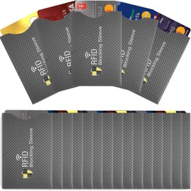 BTOOTB Protectores RFID Tarjetas de Crédito, 20 PCS Bloqueo RFID Tarjeta de Credito, Fundas de Bloqueo RFID, Credit Card Protector, Puede Ser Utilizado Aanto Por Hombres Como Por Mujeres.