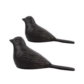 Gardmate 2PCS Vintage Bird Iron Door Stop – Heavy-Duty Rust-Proof Door Holder for Home & Office, Handcrafted Antique Cute Vintage Rustic Door Stop (Brown)