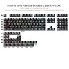 Hkfos XVX Black Shine Through Keycaps, Forged Carbon-Look Cherry Profile