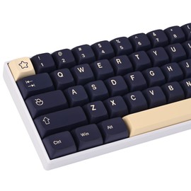Mosptnspg XDA PBT - Tapón para llave de 83 teclas para sublimación de tinte blanco glaciar juego de llaves Custome para interruptores cereza/Gatron MX 60 por ciento/68/GK61 (color azul estrellado)