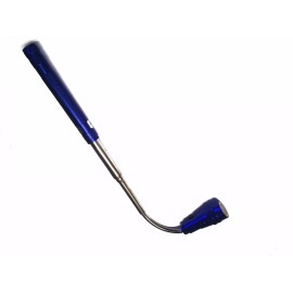 It's Ridic! Extendable | Extendible Magnetic LED Flashlight Pickup Tool WITH MIRROR 3LED - Blue