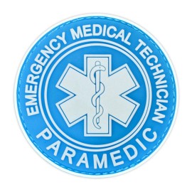 MORTHOME M EMT Paramedic Emergency Medical Technician Patch EMT Star of Life - Red