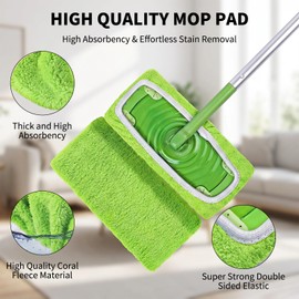 Awubsd 8 Reusable Microfibre Microfiber Floor Speed Mop Refill Wipes Pads