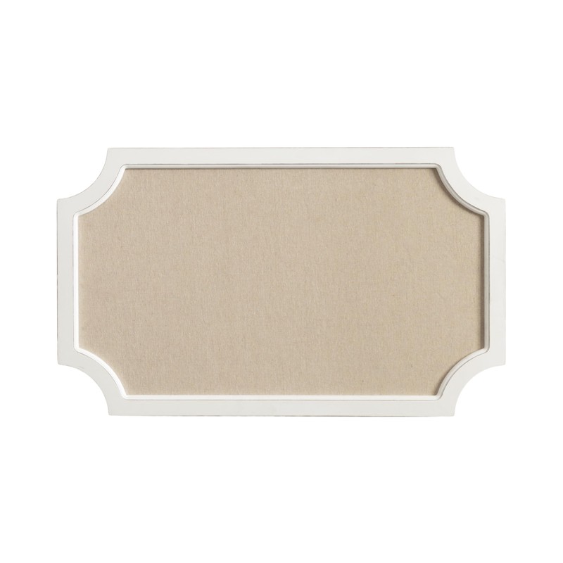 Hogan Framed Scalloped Decorative Wall Pinboard; White; 18 x 30;