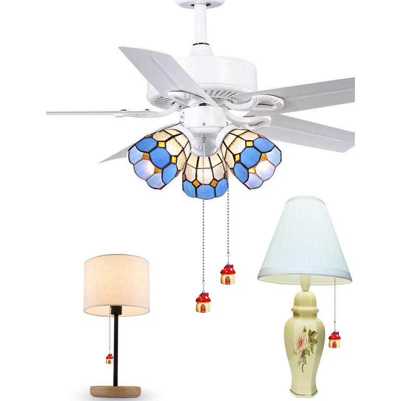 Hyamass 12 inch Ceiling Fan Pull Chain Extension Mushroom House