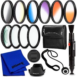 Ultimaxx 58MM Complete Lens Filter Accessory Kit for Lenses with 58MM Filter Size Designed Specifically for: Canon EOS 90D, 80D, 77D, 70D, Rebel T7, T7i, T6i, T6,T5i, T5, T4i, SL3, SL2, SL1 and More