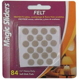 Magic Sliders L P 84PK 3/8" Oat Felt Pad