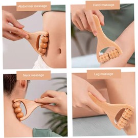 3 rodillos de masaje de madera rodillo masajeador pies multifuncional herramienta masaje corporal y pies para aliviar tejidos relajar músculos y terapia acupresión.