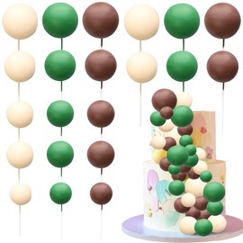 Ephlyn - Juego de 30 piezas para decoración de bolas, diseño de bolas, diseño de bolas, color café, caqui, verde
