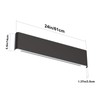 Aipsun 20W/24in Rectangular LED Black Modern Wall Sconce Horizontal Up