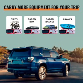 Wonderdriver Roof Rack Cross Bars Compatible with Toyota 4Runner 2010-2024 (with Factory Side Rails), Heavy Duty 220lb Aluminum Crossbars Rooftop Cargo Bag Kayak Bike Luggage Snowboard Skiboard