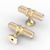 Asidrama 10 Pack Knurled Brushed Brass Kitchen Cabinet Knobs Gold
