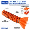 8 Inch Flexible PVC Duct Hose, 25 FT Orange Exhaust