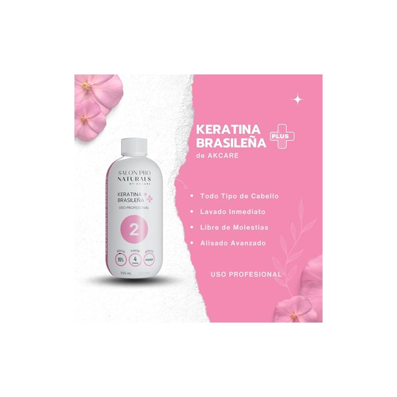 Keratina Brasileña Plus Alisado Profesional | Tratamiento para Alisar el