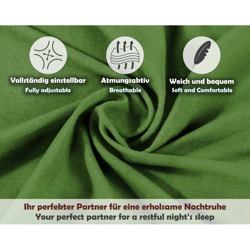 Sesto Senso Fitted Sheet 140 x 200 cm Dark Green