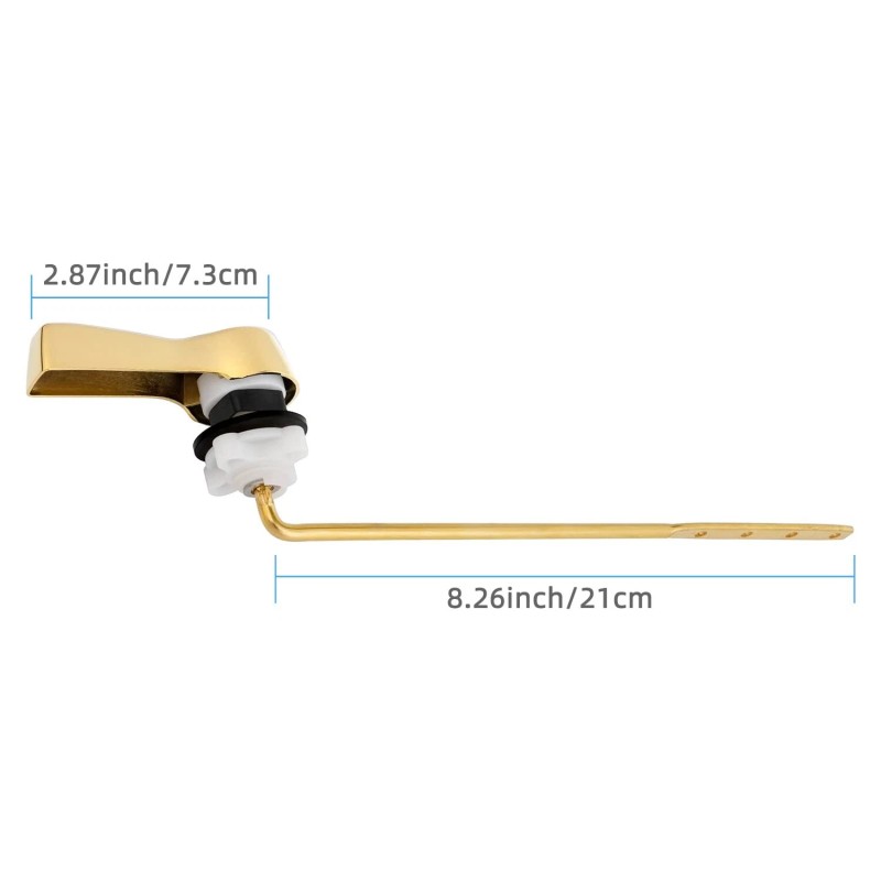Hibbent Toilet Tank Flush Lever Replacement, Universal Front Mount Handle