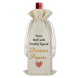Divorce Gifts for Women Men Freshly Signed Divorce Papers Wine Bag Divorce Party Decorations Break Up Gift Happily Divorced Gifts for Him Her