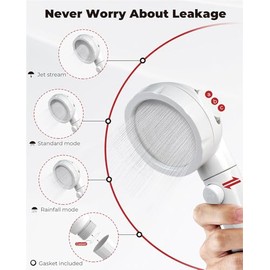CAMPLUX Hand Held Showerhead with 11.48 FT Hose, Portable Spray Shower Head, High Pressure Shower Head with ON/Off Switch