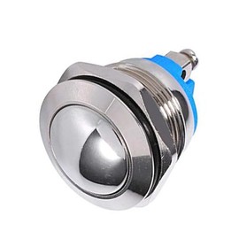 19mm Momentary Push Button Switch, 12V 3A Waterproof Momentary Switch Car Horn Switch Air Horn Push Button Switch IP65 IK08 (2 Pcs)