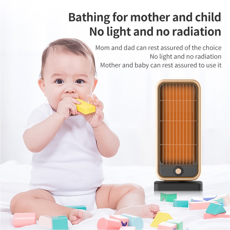 Space Heater 500W PTC Ceramic Low Noise Fast Heating Portable