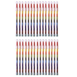 HENBRANDT 30 x Colour Change Funky Pencils Stackers Pop A Crayons