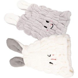 Genérico Toalla para Secado Rápido de Cabello Orejas de Conejo, Absorbente Coral Fleece, 2 Piezas, Adecuado para Uso Diario en Casa