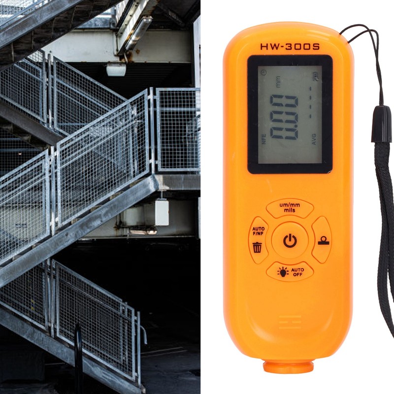 HW‑300S Coating Thickness Gauge Digital Backlight LCD Film Thickness Meter