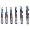 6Pcs Spiral Tap Drill Multifunctional HighSpeed Steel Hex Shank Drill