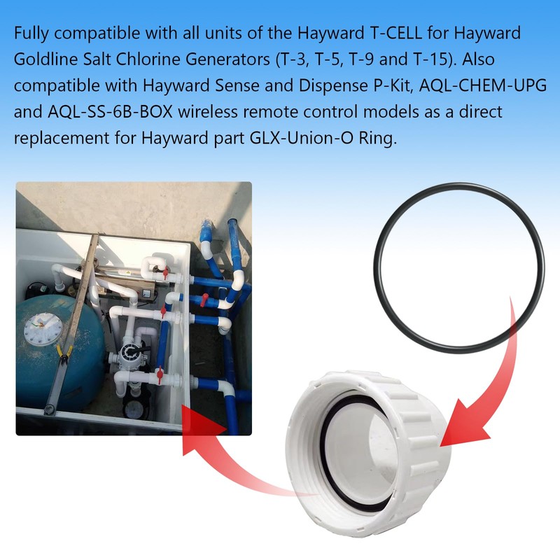 Hayward GLX-Union-O Ring Replacement O-Ring for Hayward T-Cell Salt Cell