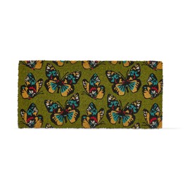 tag 1'6"x3'3" Butterfly Large Print Rectangle Indoor and Outdoor Estate Coir Door Welcome Mat Green 1'6"x2'6" Multicolor