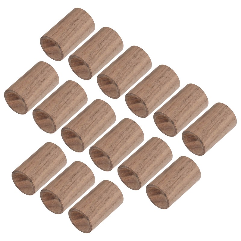 15pcs Essential Oil Car Diffuser Round Shape Simple Compact Walnut