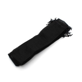 50 Black Organza Bags - Size 26cm x 6cm - Ideal for Long Items (Compartments, Pens...) (Black)