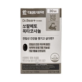 Daewoong Pharmaceutical Dr. Bear Saw Palmetto Octacosanol 300mg x 30 Capsules / 대웅제약 닥터베어 쏘팔메토 옥타코사놀 300mg x 30캡슐