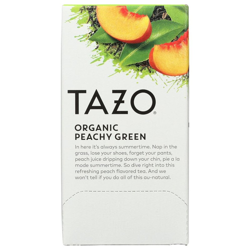 Tazo Organic Peachy Green Tea, 20 ct (Pack of 6)