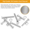65 Pieces M6 x 30/25/40/45/50mm Machine Screws Nuts Washers Set,