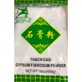 FOOD GRADE GYPSUM POWDER TOFU COAGULANT 16 Oz (454g) CALCIUM SULFATE Super Brand