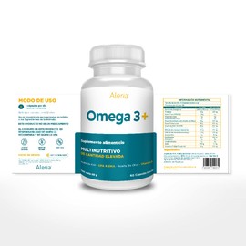 OMEGA 3 60 Cápsulas blandas con Ácidos grasos esenciales de Aceite de Krill Más EPA, DHA, Vitamina E y Aceite de oliva.