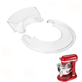 Removable Pouring Shield Splash Guard for KitchenAid 5.5-7 Quart Bowl-Lift Stand Mixers, Prevents Mess and Flour Dust, Mixer Accessories and Attachments
