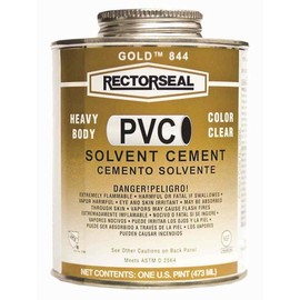 RectorSeal Gold 844L 55952 Heavy Body Solvent Cement, Superior Bonding Strength, Plumbing, 1 Pint