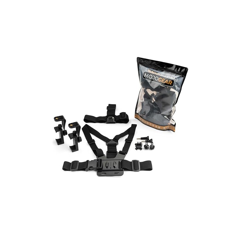 MOJOGEAR A02 Head and Chest Strap Set for Go Pro