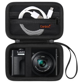 Canboc Carrying Case for Panasonic LUMIX ZS99 Point and Shoot Camera, Compact Camera Bag, Zipper Mesh Pocket fits USB Cable, Batteries, Black (Case Only)
