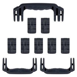 Pelican 1650 Replacement Handle & Latch Set by ColorCase - Black Handles & Double Throw Latches