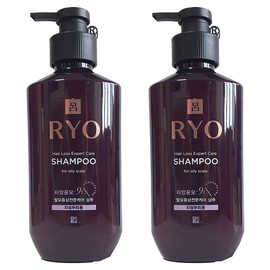 Ryo Jayangyunmo 9EX Hair Loss Symptoms Professional Care Shampoo for Oily Scalp 400ml x 2 / 려 자양윤모 9EX 탈모증상전문케어 샴푸 지성두피용 400ml x2개
