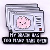 Brain Brooch Body Organ Badge Mental Health Awareness Cartoon Pattern