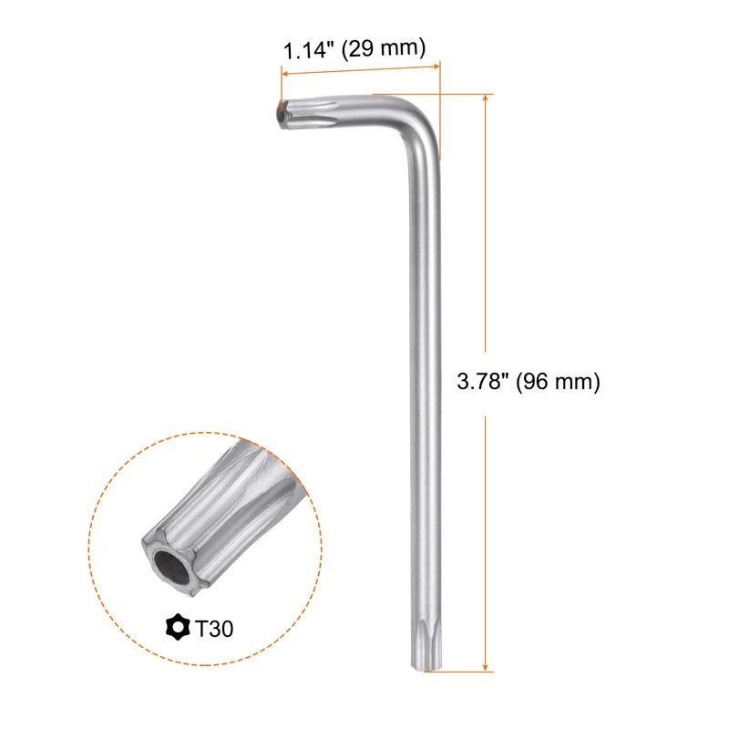 sourcing map 2pcs T30 Tamper Proof Torx Star Key Bit