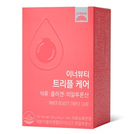 Goryeo Eundan Inner Beauty Triple Care Pomegranate Collagen Hyaluronic Acid 15 Sticks, 1 Pack